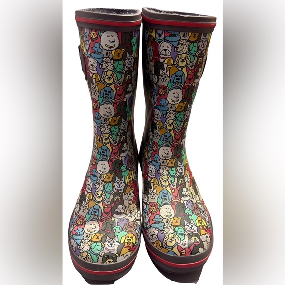 BOBS from Skechers Colorful Dog Print Rain Boots - Picture 2 of 7